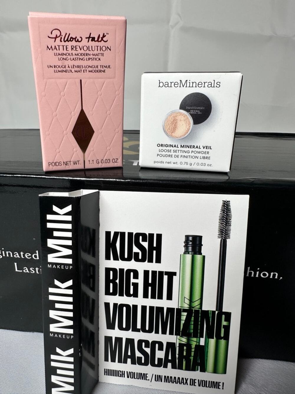 Charlotte Tilbury Pillow Talk bareMinerals MILK Makeup Mini Beauty Bundle 3pc